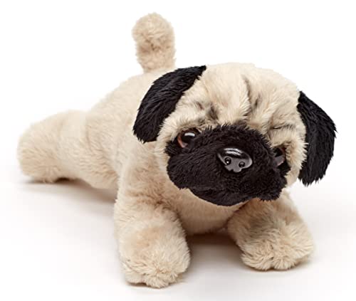 Uni-Toys - Mops Plushie (ohne Leine) - 21 cm (Länge) - Plüsch-Hund, Haustier - Plüschtier, Kuscheltier von Uni-Toys