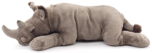 Uni-Toys - Nashorn groß, liegend - 54 cm (Länge) - Plüsch-Rhino, Rhinozeros - Plüschtier, Kuscheltier von Uni-Toys