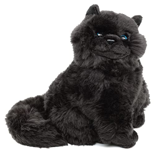 Uni-Toys - Perserkatze schwarz, sitzend - 25 cm (Höhe) - Plüsch-Katze - Plüschtier, Kuscheltier von Uni-Toys