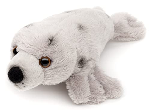 Uni-Toys - Robbe Plushie (grau-gepunktet) - 19 cm (Länge) - Plüsch-Robbe, Seehund - Plüschtier, Kuscheltier von Uni-Toys