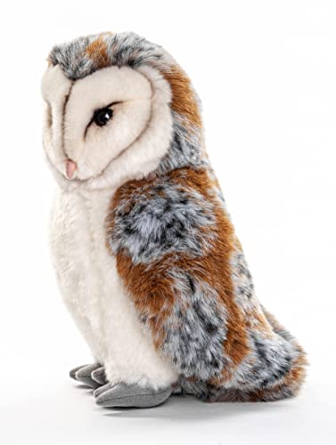 Uni-Toys - Schleiereule (groß) - 27 cm (Höhe) - Plüsch-Vogel, Eule - Plüschtier, Kuscheltier von Uni-Toys