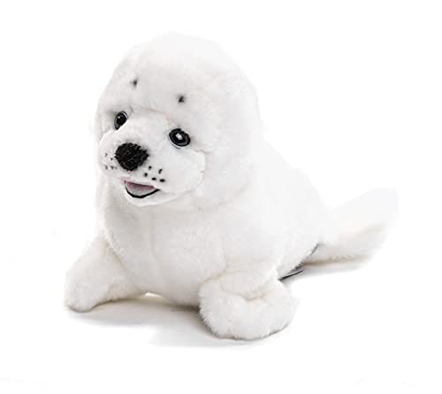 Uni-Toys - Seehund weiß - 31 cm (Länge) - Plüsch-Robbe - Plüschtier, Kuscheltier von Uni-Toys