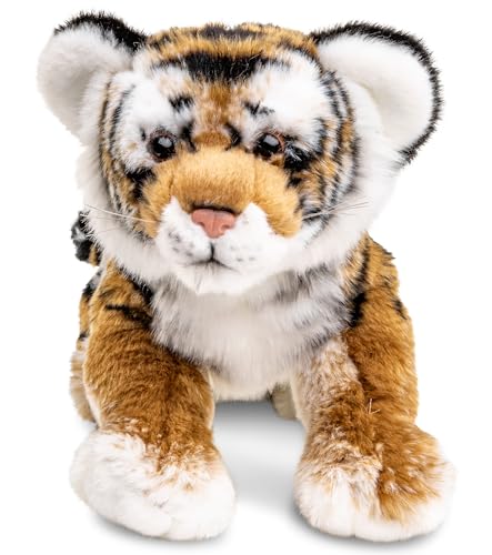 Uni-Toys - Tiger Junges, liegend - 33 cm (Länge) - Plüsch-Wildtier - Plüschtier, Kuscheltier von Uni-Toys