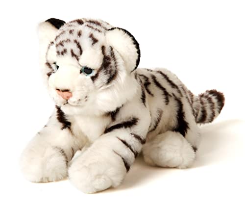 Uni-Toys - Weißer Tiger Baby, sitzend - 20 cm (Höhe) - Plüsch-Wildtier - Plüschtier, Kuscheltier von Uni-Toys