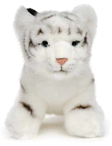 Uni-Toys - Weißer Tiger Baby, sitzend - 24 cm (Länge) - Plüsch-Wildtier - Plüschtier, Kuscheltier von Uni-Toys