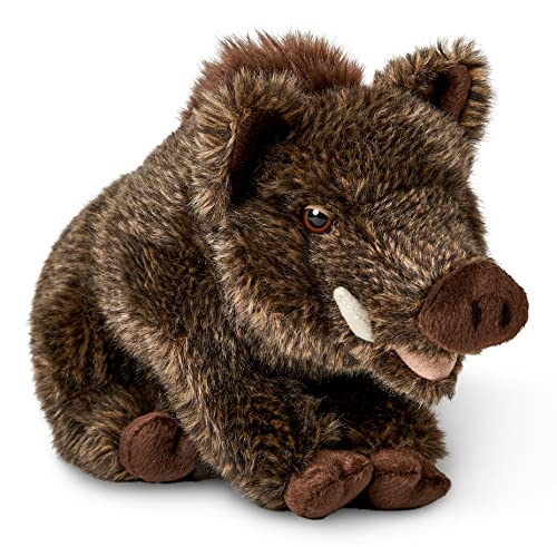 Uni-Toys - Wildschwein, sitzend - 18 cm (Höhe) - Plüsch-Schwein, Keiler - Plüschtier, Kuscheltier von Uni-Toys