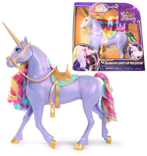 Unicorn Academy Licht-Magie Wildstar - mit Lichteffekten und Musik, ca. 28 cm großes Einhorn zur beliebten Netflix-Serie, für fantasievolles Rollenspiel, für Kinder ab 4 Jahren von Unicorn Academy