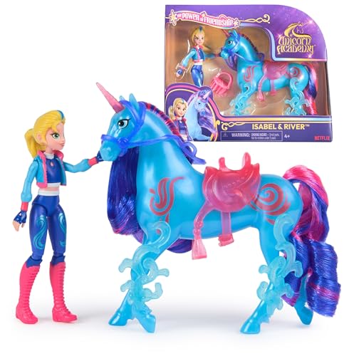 Unicorn Academy Set - Isabel und Einhorn River mit echter Mähne und Schweif sowie Bürste, ca. 12 cm große Originalfiguren zur beliebten Netflix Serie, für Kinder ab 4 Jahren Unicorn Academy Set - Isabel und Einhorn River mit echter Mähne und Schweif sowie Bürste, ca. 12 cm große Originalfiguren zur beliebten Netflix Serie, für Kinder ab 4 Jahren von Unicorn Academy