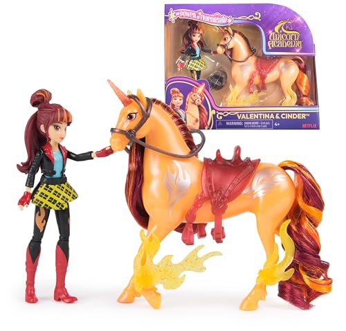Unicorn Academy Set - Valentina und Einhorn Cinder mit echter Mähne und Schweif sowie Bürste, ca. 12 cm große Originalfiguren zur beliebten Netflix Serie, für Kinder ab 4 Jahren Unicorn Academy Set - Valentina und Einhorn Cinder mit echter Mähne und Schweif sowie Bürste, ca. 12 cm große Originalfiguren zur beliebten Netflix Serie, für Kinder ab 4 Jahren von Unicorn Academy