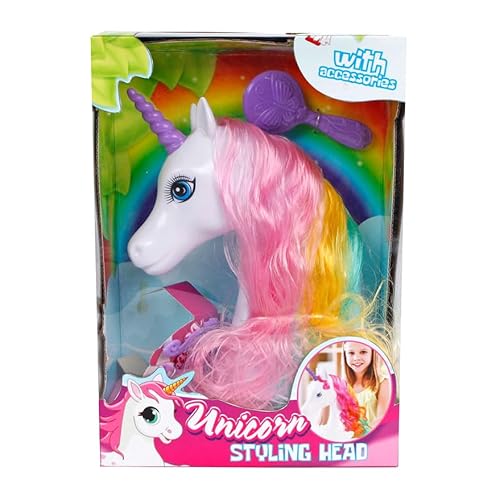 Spielzeug Unicorn Styling Frisierkopf Mit Zubehör 1PC von Unicorn