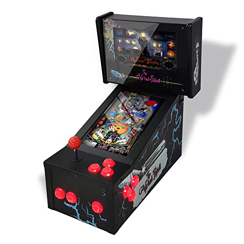 Flipper Virtueller, Playfield 13,3 Zoll, Backglass 10,1 Zoll, PC N5105, 8GB RAM 128 GB SDD, enthält mehr als 500 Visual Pinball-Boards und über 900 vertikale Mame-Spiele (Addams) von Unicview