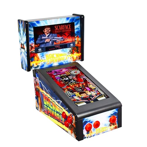 Flipper Virtueller, Playfield 13,3 Zoll, Backglass 10,1 Zoll, PC N5105, 8GB RAM 128GB SDD, enthält mehr als 500 Visual Pinball-Boards und über 900 vertikale Mame-Spiele von Unicview