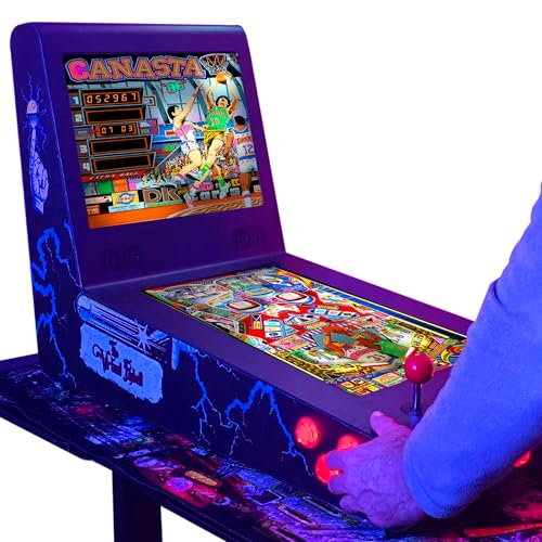 Pinball Virtual, Playfield 54,6 cm (17 Zoll), Backglass 43,2 cm, Ryzen 5500U, 16 GB, 512 GB SSD, GPU ATI RX580, 8 GB RAM, inklusive 1000 PinballX Visual Boards und mehr als 1000 Arcade-CoinOPS-Spiele, von Unicview