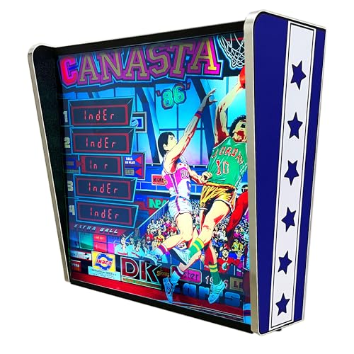 Pincab Flipper Pinball Canasta86, ideal für die Dekoration von Gaming-Räumen, inklusive Fernbedienung mit verschiedenen Beleuchtungsmodi von Unicview