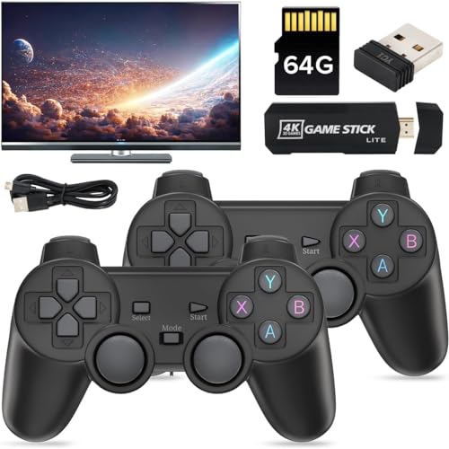 Wireless Game Stick Spielkonsole, Retro, Videospielkonsole, 4 K, HDMI, Plug and Play für TV/PC, Videospiel-Demokonsole von Unimeet