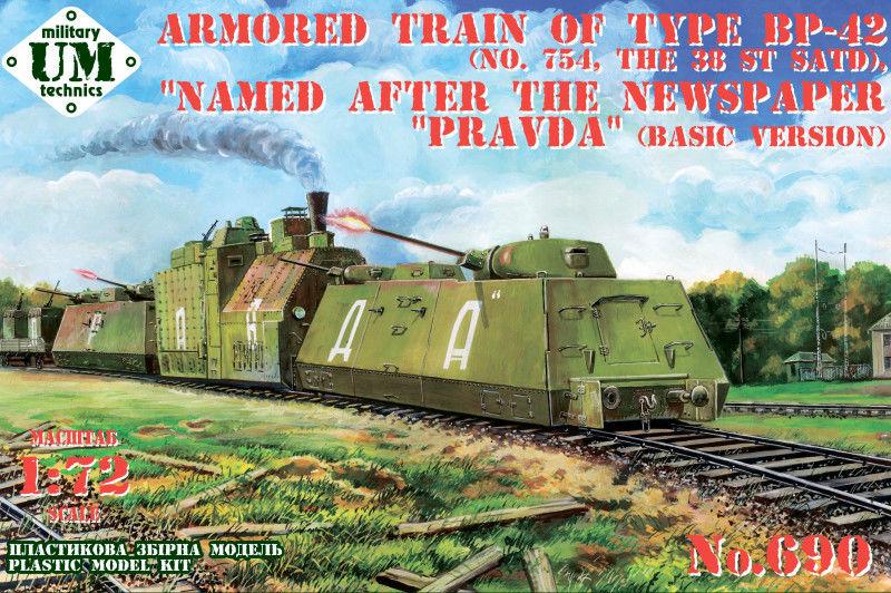 Armored train of type BP-42 (No.754, the 38 st SATD) PRAVDA von Unimodels