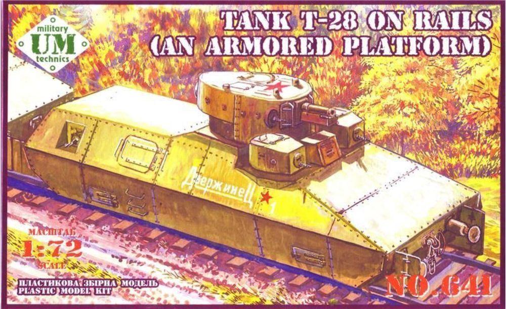 T-28 Tank on rails (armored platform) von Unimodels