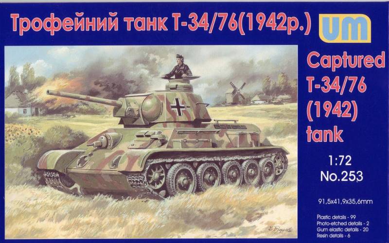 T-34-76 WW2 captured tank, 1942 von Unimodels