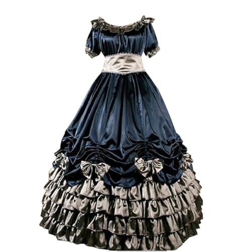 UniqKaliber 18. Jahrhundert viktorianisches Mittelalterliches Bürgerkrieg Ballkleid Cosplay Tanzkostüm Dame Prinzessin Kostüm Vintage Kleid von UniqKaliber