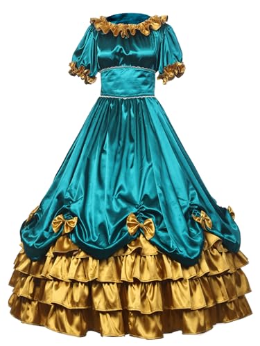 UniqKaliber 18. Jahrhundert viktorianisches Mittelalterliches Bürgerkrieg Ballkleid Cosplay Tanzkostüm Dame Prinzessin Kostüm Vintage Kleid von UniqKaliber