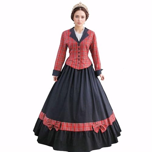 UniqKaliber 18. Jahrhundert Amerikanisches Bürgerkriegskleid für Frauen, viktorianisches Ballkleid, Vintage-Kleid für Cosplay-Party von UniqKaliber