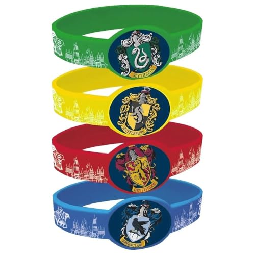 Partygeschenke - Harry-Potter-Silikon-Armbänder - 4er-Pack von Unique