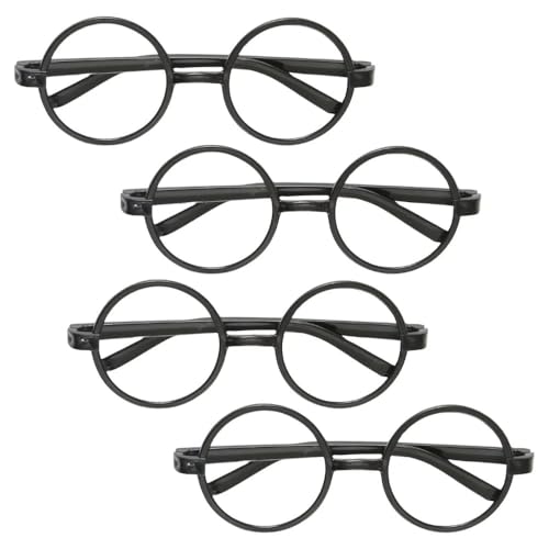 Partygeschenke - Neuheit Harry-Potter-Brillen - 4er-Pack, Schwarz von Unique