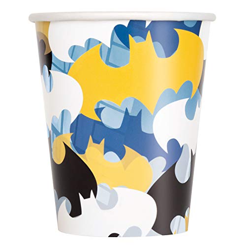 Unique Party 77516EU - Papierbecher - 266 ml - Batman Party - 8er-Pack von Unique