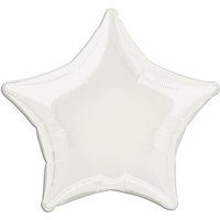 Folienballon als Stern weiß 45 cm, ideal für Hochzeiten, beschreibbar von Unique Party