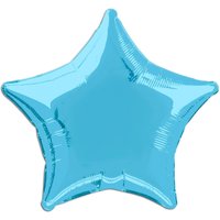 Folienballon blau als Stern 45 cm, einfarbig, ideal zum Beschriften von Unique Party