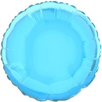 Folienballon rund hellblau, 35cm, einfarbig, ideal zum Beschriften von Unique Party