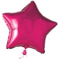 Folienballons sternförmig pink, 42 cm von Unique Party