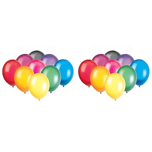 Latex-Party-Luftballons - 30 cm - Verschiedene Kräftigen Farben - Packung mit 100 Stück von Unique Party