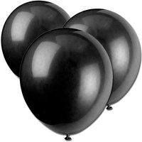 Luftballons schwarz 10 Stk., 30 cm von Unique Party