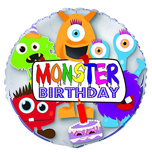 UNIQUE PARTY Wilder Geburtstag Monster, Geburtstagsballon 18-inch von Unique Party