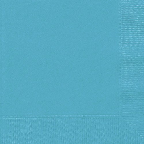 Papierservietten - 13 cm - Blaugrün - Packung mit 20 Stück von Unique