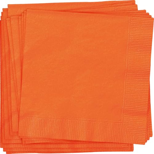 Papierservietten - 13 cm - Orange - Packung mit 20 Stück Papierservietten - 13 cm - Orange - Packung mit 20 Stück von Unique