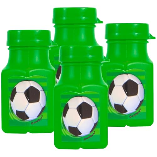 Partygeschenke - Fußball-Party-Mini-Seifenblasenflaschen - 4er-Pack von Unique