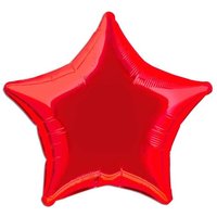 Stern-Folienballon rot, 1 Ballon, ideal zum Füllen mit Helium, 45cm von Unique