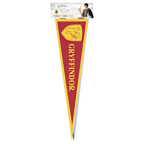 Unique Party 23591 - Wimpelbanners aus Stoff - Harry Potter Party - 4 Stück von Unique