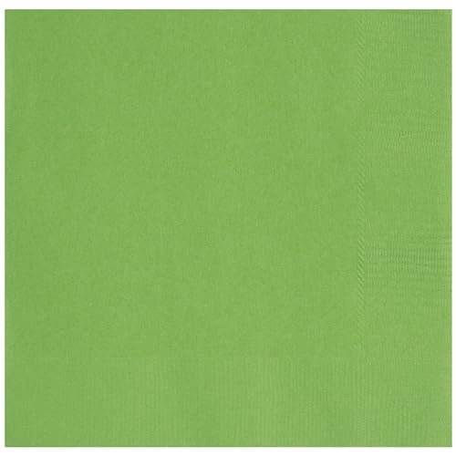 Unique 80272 - Papierservietten – 16,5 cm – Limettengrün Farbe – 50 Stück (1 Stück) von Unique