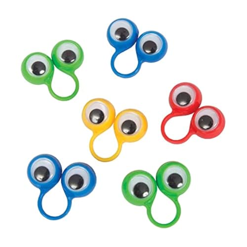 Unique 84763 Googly Eyes Fingerpuppen-Netztasche, verschiedene Farben, 8 Stück von Unique