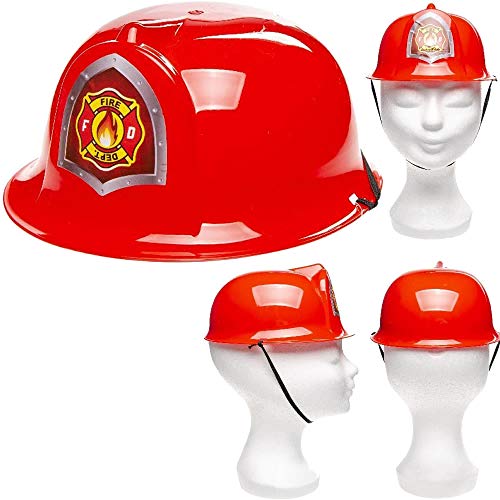 Unique: Roter Feuerwehrhelm für Kinder | Verkleidung zum Feuerwehr-Kindergeburtstag, Fasching und Mottoparty | Jedes Feuerwehrmann-Kind liebt diesen Helm! von Unique: