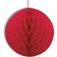 Wabenball in Rot als Eyecatcher in Ihrer Partydeko, 20cm, mit Schnur von Unique