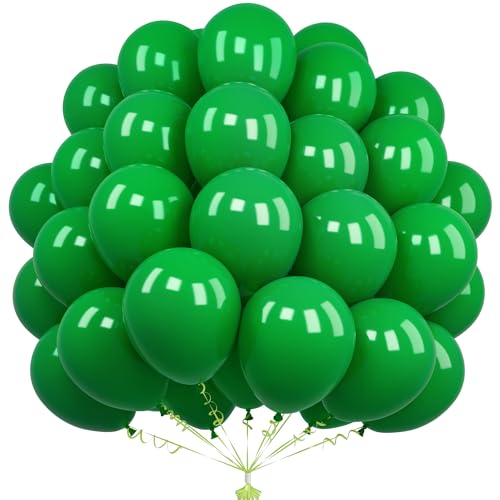 Unisun Grüne Luftballons, 50 Stück 12 Zoll Dunkelgrüne Ballons, Olivgrüne Ballons Für Frauen Männer Jungen Geburtstagsfeier Weihnachten Dschungel Safari Wild One Hochzeit Abschlussfeier Jahrestag Deko von Unisun