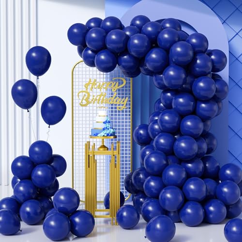 Unisun Luftballons Marineblaue, 100Stück 10Zoll Matt Navy Blau Nachtblau Ballons Girlande Männer Junge Kinder Geburtstag Hochzeit Jahrestag Verlobung Valentinstag Jubiläum Abschlussfeier Party Dekor von Unisun