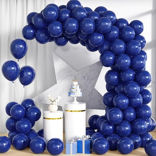 Unisun Luftballons Marineblaue, 100Stück 10Zoll Matt Navy Blau Nachtblau Ballons Girlande Männer Junge Kinder Geburtstag Hochzeit Jahrestag Verlobung Valentinstag Jubiläum Abschlussfeier Party Dekor von Unisun