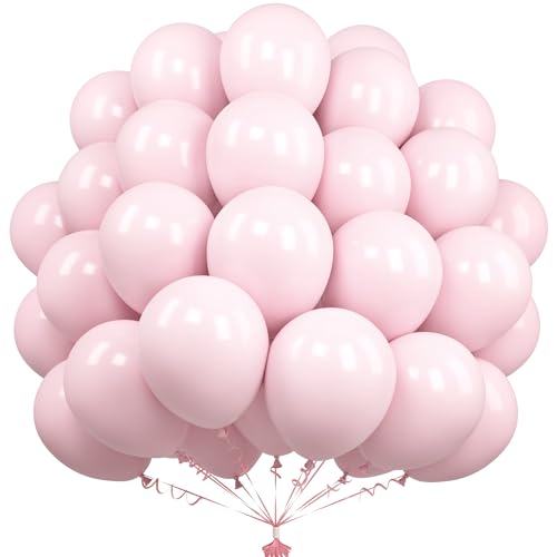 Unisun Pastell Rosa Luftballons, 50 Stück 12 Zoll Macaron Rosa Luftballons, Rose Ballons Für Frauen Mädchen Geburtstagsfeier Braut Babyparty Hochzeit Abschlussfeier Jahrestag Dekorationen von Unisun