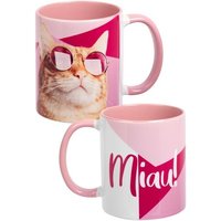 Mug - Katze - miau -inner pink von United Labels