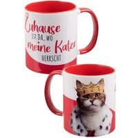 Mug - Katze - zuhause -inner red von United Labels